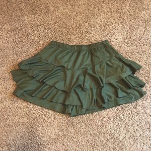 Preppy Layered Skort/ Sage Green/ Kids Large, Women XS